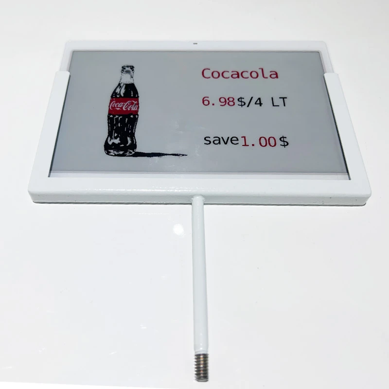 7.3 Inch Eletrọnịkị ọnụ ahịa Tag Metal Screw Mount Coca-Cola Style