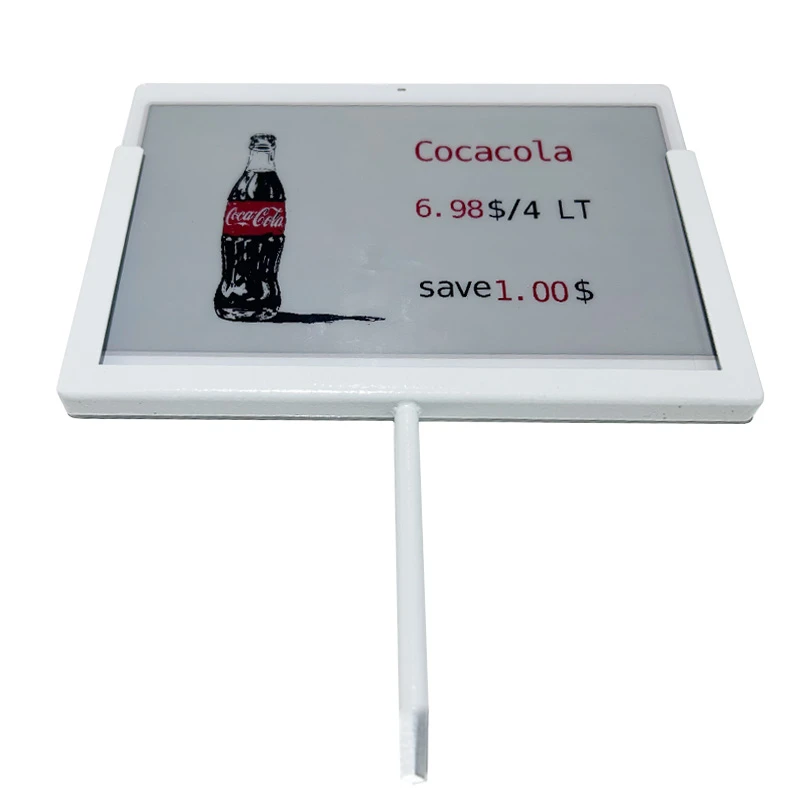 7.3-inch eletrọnịkị ọnụ ahịa Tag Metal Square Port