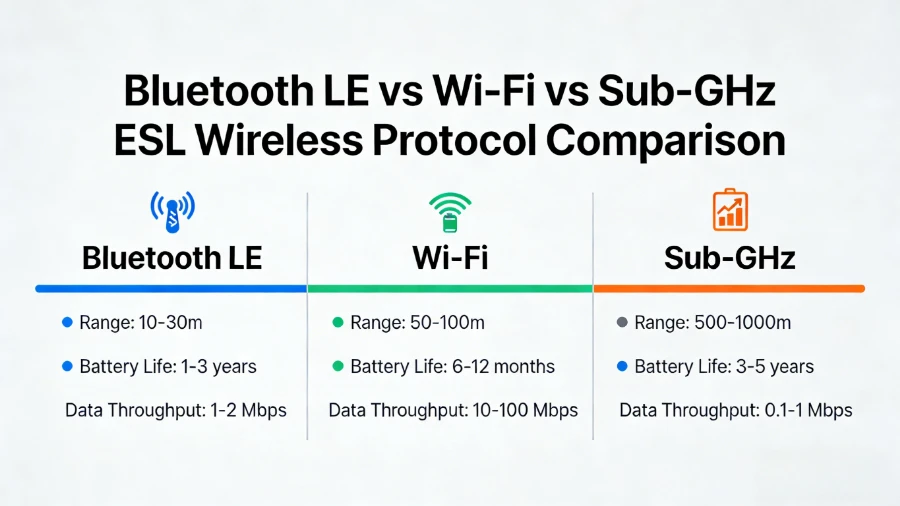 Bluetooth vs Wi{{0}Fi vs Sub{1} GHz akara shelf eletrọnịkị