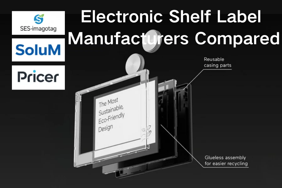 Ndị na-emepụta Label Electronic Tụnyere: SES{0}}imagotag vs SoluM vs Pricer