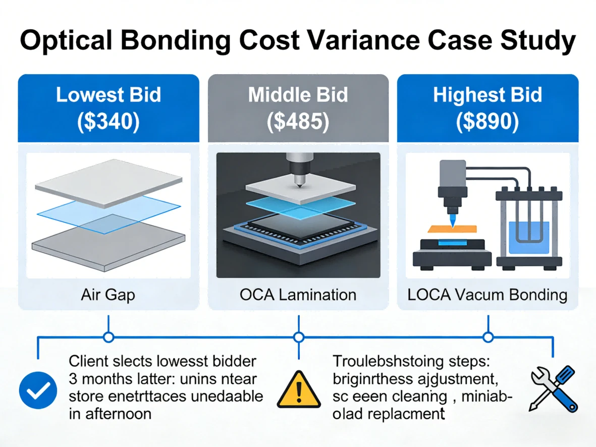 Optical Bonding Cost Variance Case Study